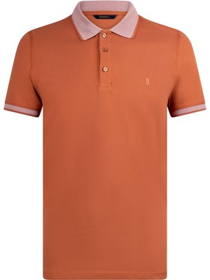 Kiremit Regular Fit 100% Pamuklu Polo Yaka Tişört