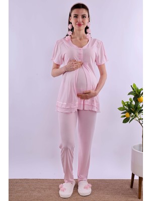 Effortt Pembe Hamile Lohusa Pijama Takımı BYL280222