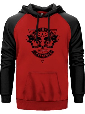 Avenged Sevenfold County Kırmızı Renk Reglan Kol Kapşonlu Sweatshirt