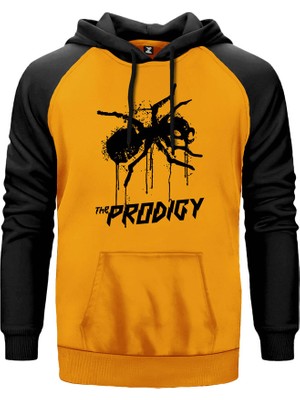 The Prodigy Splash Sarı Renk Reglan Kol Kapşonlu Sweatshirt