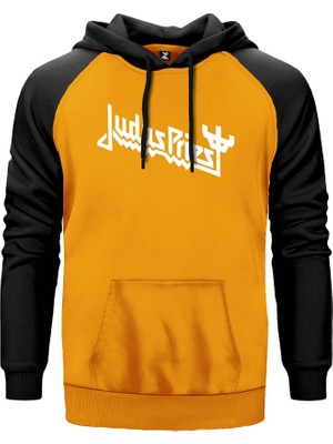 Judas Priest Sarı Renk Reglan Kol Kapşonlu Sweatshirt