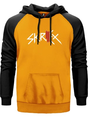 Skrillex High Logo Sarı Renk Reglan Kol Kapşonlu Sweatshirt
