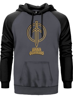 Golden Guardians Gri Renk Reglan Kol Kapşonlu Sweatshirt