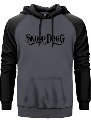 Snoop Dogg Logo Gri Renk Reglan Kol Kapşonlu Sweatshirt