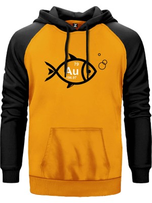 Altın Balık Sarı Renk Reglan Kol Kapşonlu Sweatshirt
