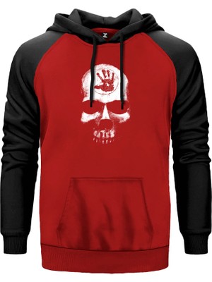 Skyrim Dark Brotherhood Kırmızı Renk Reglan Kol Kapşonlu Sweatshirt