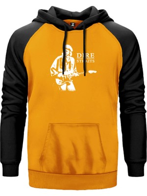 Dire Straits Concert Sarı Renk Reglan Kol Kapşonlu Sweatshirt