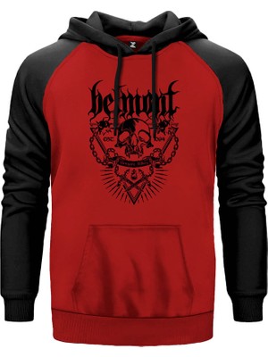 Belmont Vampire Killer Kırmızı Renk Reglan Kol Kapşonlu Sweatshirt