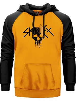 Skrillex Punisher Sarı Renk Reglan Kol Kapşonlu Sweatshirt