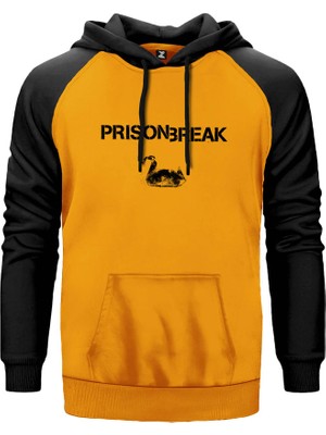 Prison Break 2 Sarı Renk Reglan Kol Kapşonlu Sweatshirt