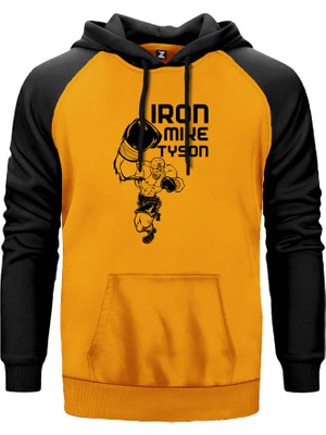 Iron Mike Tyson 2 Sarı Renk Reglan Kol Kapşonlu Sweatshirt