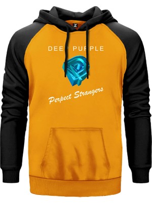 Deep Purple Perfect Strangers Sarı Renk Reglan Kol Kapşonlu Sweatshirt