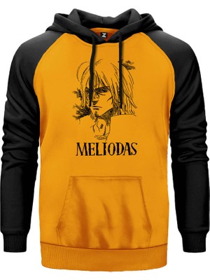 Meliodas Sarı Renk Reglan Kol Kapşonlu Sweatshirt