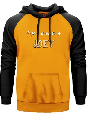 Friends Joey Sarı Renk Reglan Kol Kapşonlu Sweatshirt