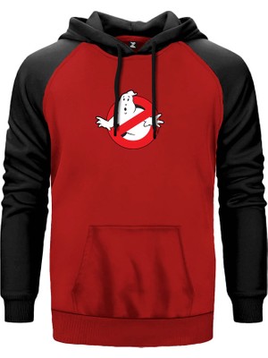 Ghostbusters Light Kırmızı Renk Reglan Kol Kapşonlu Sweatshirt