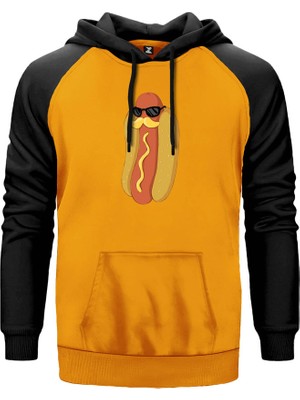 Mr Hotdog Sarı Renk Reglan Kol Kapşonlu Sweatshirt