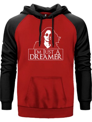 Ozzy Osbourne Im Just A Dreamer Kırmızı Renk Reglan Kol Kapşonlu Sweatshirt