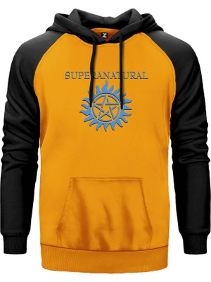 Supernaural Tirantes Sarı Renk Reglan Kol Kapşonlu Sweatshirt