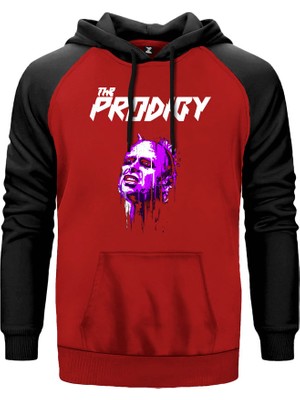 The Prodigy Keith Flint Rıp Kırmızı Renk Reglan Kol Kapşonlu Sweatshirt