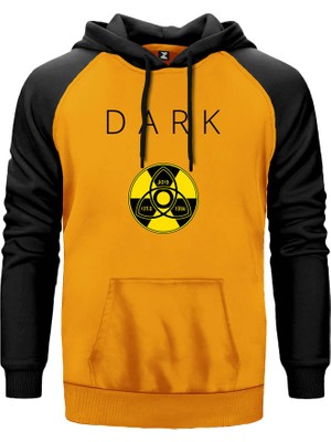 Dark Warning Sarı Renk Reglan Kol Kapşonlu Sweatshirt