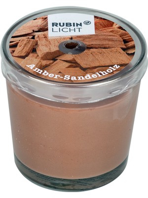 Rubin Licht Cam Kapta Kokulu Mum Amber& Sandal Ağacı 1 Adet