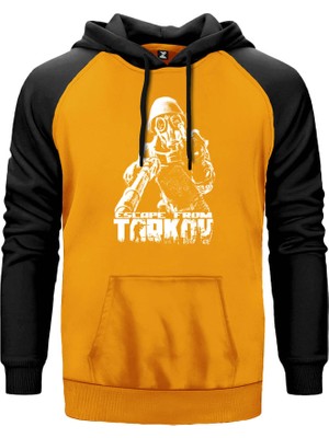 Escape From Tarkov Middle Finger Sarı Renk Reglan Kol Kapşonlu Sweatshirt