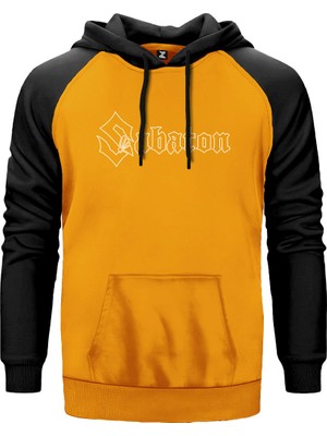 Sabaton Logo Vector Sarı Renk Reglan Kol Kapşonlu Sweatshirt