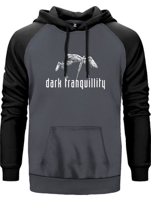 Dark Tranquillity Angel Gri Renk Reglan Kol Kapşonlu Sweatshirt