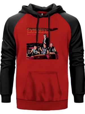 The Exploited Horror Epics Kırmızı Renk Reglan Kol Kapşonlu Sweatshirt