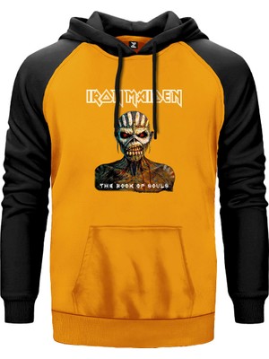 Iron Maiden The Book Of Souls Sarı Renk Reglan Kol Kapşonlu Sweatshirt