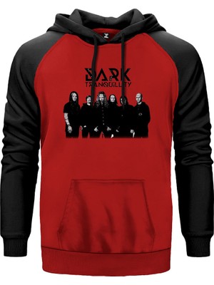 Dark Tranquillity Grup Kırmızı Renk Reglan Kol Kapşonlu Sweatshirt