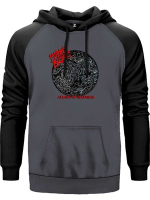 Morbid Angel Altars Of Madness Gri Renk Reglan Kol Kapşonlu Sweatshirt