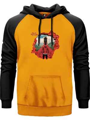 A Day Remember Youre Welcome Sarı Renk Reglan Kol Kapşonlu Sweatshirt