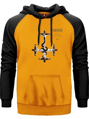 Behemoth Opvs Contra Natvra Sarı Renk Reglan Kol Kapşonlu Sweatshirt