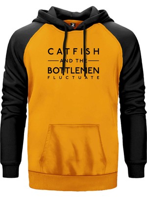 Catfish And The Bottlemen Type Sarı Renk Reglan Kol Kapşonlu Sweatshirt