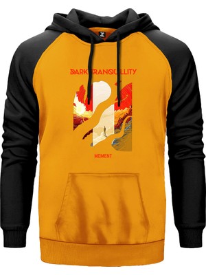 Dark Tranquillity Moment Sarı Renk Reglan Kol Kapşonlu Sweatshirt
