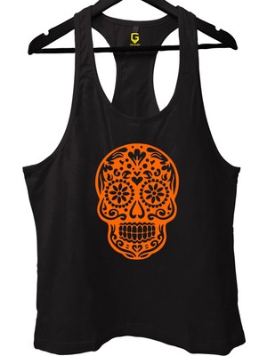 Top Glory Orbone Siyah Gym Fitness Tank Top Sporcu Atleti