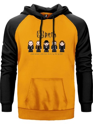 Opeth Group Animation Sarı Renk Reglan Kol Kapşonlu Sweatshirt