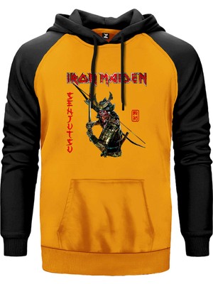 Iron Maiden Senjutsu Sarı Renk Reglan Kol Kapşonlu Sweatshirt