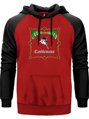 Candlemass Green Valley Kırmızı Renk Reglan Kol Kapşonlu Sweatshirt