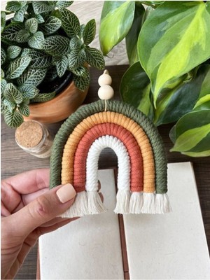 Makrome Dekoratif Gökkuşağı Duvar ve Kapı Süsü Aksesuar Hediyelik