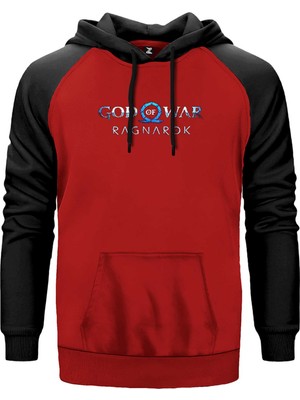 God Of War Ragnarok Kırmızı Renk Reglan Kol Kapşonlu Sweatshirt