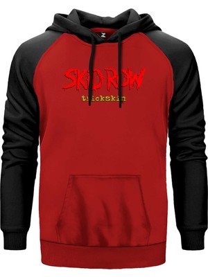 Skid Row Thickskin Kırmızı Renk Reglan Kol Kapşonlu Sweatshirt