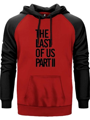 The Last Of Us 2 Kırmızı Renk Reglan Kol Kapşonlu Sweatshirt