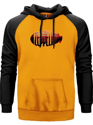 LED Zeppelin Zeplin Sarı Renk Reglan Kol Kapşonlu Sweatshirt