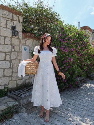 Karpuz Kol Fisto Maxi Elbise