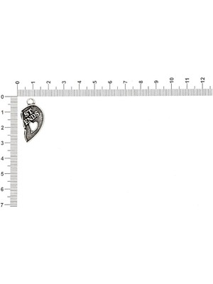 Boncadas Kalp Figürlü Metal Aksesuar ve Kolye Uçları