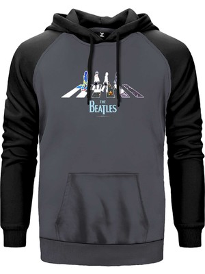 The Beatles Abbey Road Gri Renk Reglan Kol Kapşonlu Sweatshirt