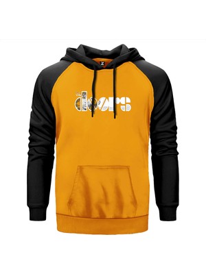 The Doors Logo Sarı Renk Reglan Kol Kapşonlu Sweatshirt