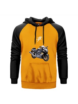 Suzuki Hayabusa Stompsarıp Sarı Renk Reglan Kol Kapşonlu Sweatshirt